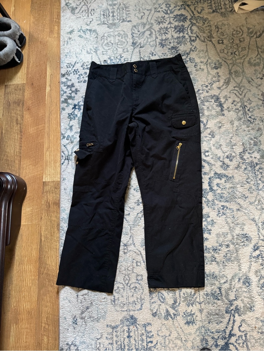 Ralph Lauren Black Cargo Pants with Utility Pockets